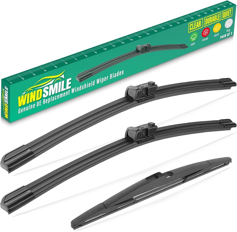 WINDSMILE 26" 20" 14" Windshield Wiper Blades Replacement for Volvo XC60 2012 2013 2014 2015 2016 2017 Premium All Weather Front Rear Wipers Set - OEM Quality (Pack of 3) - Image 1