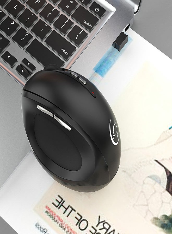 YWYT G836 2.4G Wireless Optical Ergonomic Vertical Mice with 3 Adjustable DPI Plug and Play for PC Laptop Black - Image 2