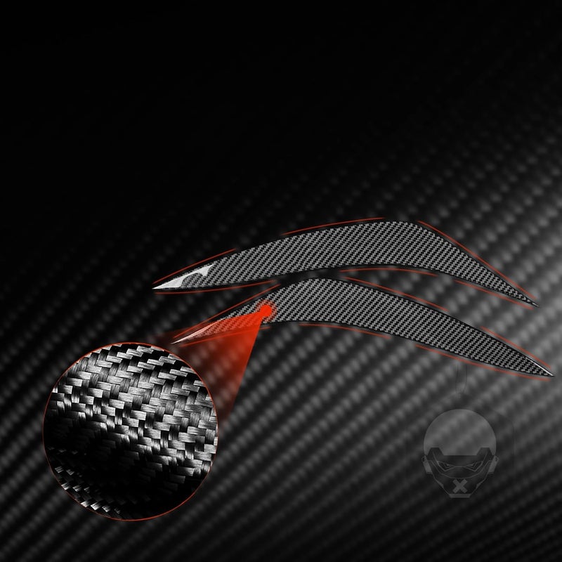 PJFUS Real Premium Carbon Fiber Car Headlight Eyebrow Cover Car Headlamp Eyelid Decorative Trim Sticker Auto Exterior Accessories Compatible with Toyota Corolla 2009 2010 2011 2012 2013 Black - Image 5