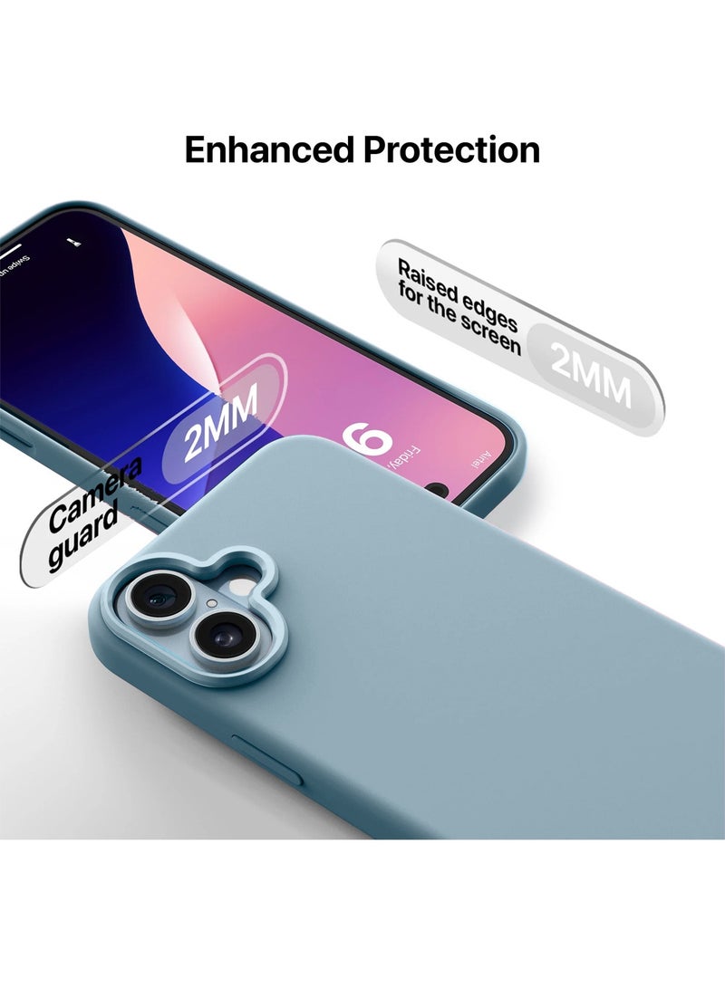 دبليو تيك غطاء آيفون 17 5G 2025 من السيليكون السائل الناعم (MCRPSN) - أيفوري أزرق - Image 2