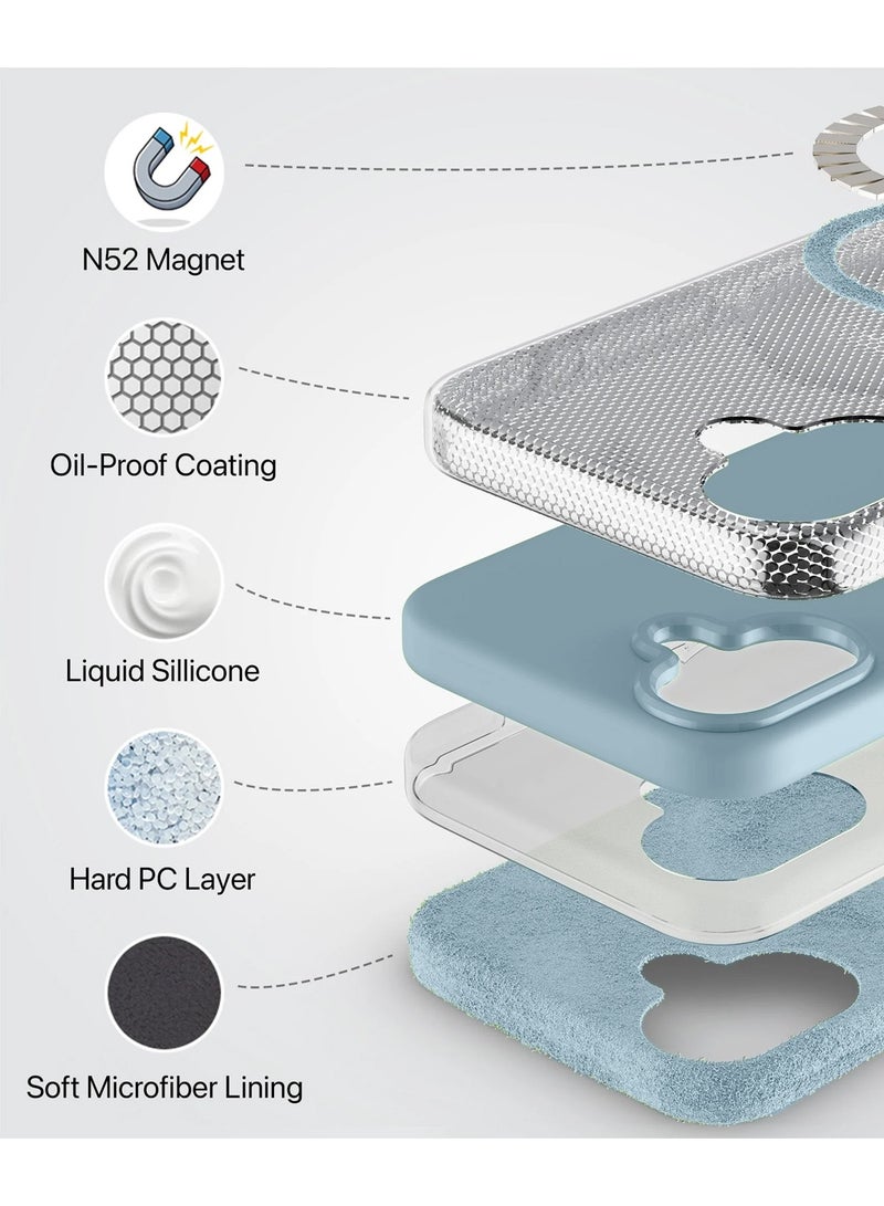 دبليو تيك غطاء آيفون 17 5G 2025 من السيليكون السائل الناعم (MCRPSN) - أيفوري أزرق - Image 4