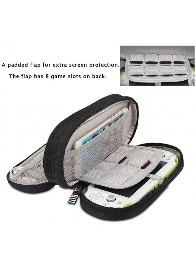 BUBM Double Compartment Storage Case Compatible with PS Vita and PSP, Protective Carrying bag, Portable Travel Organizer Case Compatible with PSV and Other Accessories, Black - Image 2