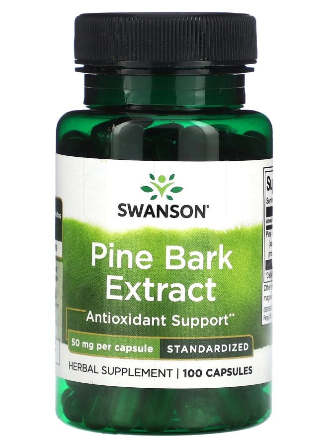 Pine Bark Extract 50 mg  100 Capsules