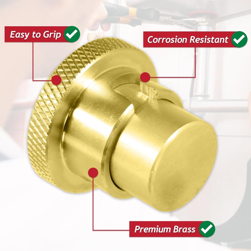 Spares2go Cooker Hose Blanking Plug 1/2" BS669 Standard Brass Bayonet Gas Connector Safety Socket - Image 5