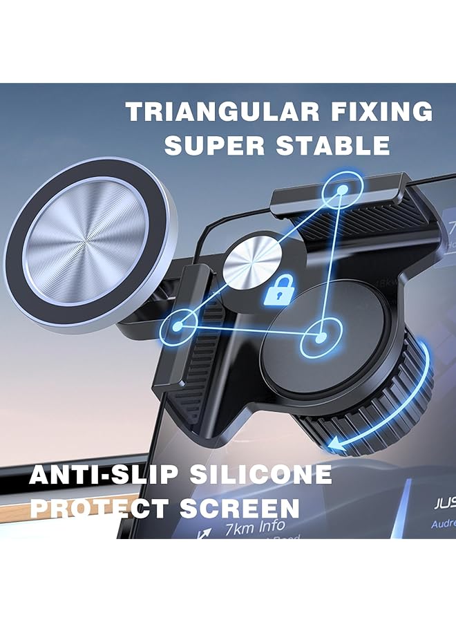 كاست ويف حامل هاتف لسيارات Tesla Model 3/Y/Cybertruck - أقوى حامل هاتف مغناطيسي Magsafe لشاشة Tesla، حامل غير لاصق، متوافق مع جميع الهواتف، ملحقات موديل 2025 - Image 3