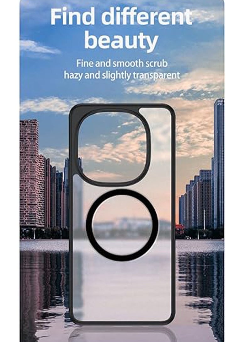 Magnetic Case Compatible with vivo iQOO 13 Case, Matte Frosted u0026 Clear Transparent Case Airbag Anti-drop Hard PC Soft TPU Bumper Shockproof Protective Cover - Image 4