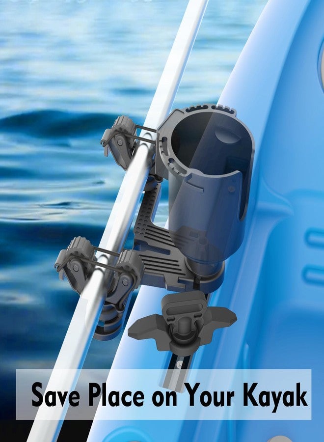 EDSRDPLT Multifunctional Kayak Paddle Holder, Space-Saving Kayak Paddle Holder, Offset Paddle Holder Kayak Track Mount, Kayak Rail Accessories for Fishing - Image 3