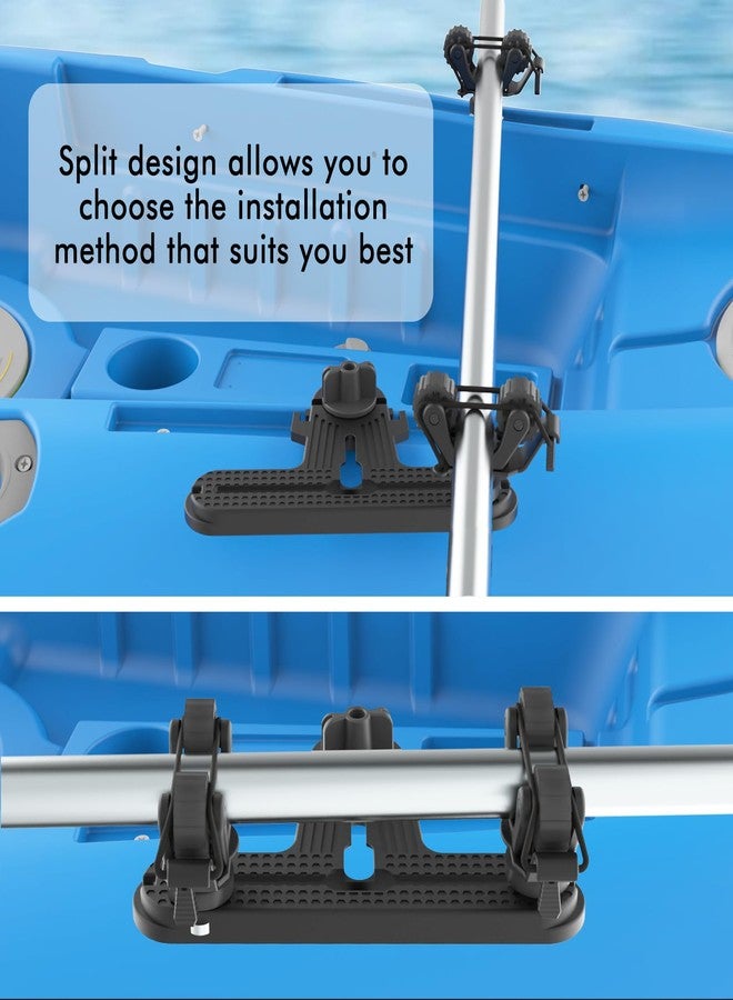 EDSRDPLT Multifunctional Kayak Paddle Holder, Space-Saving Kayak Paddle Holder, Offset Paddle Holder Kayak Track Mount, Kayak Rail Accessories for Fishing - Image 5