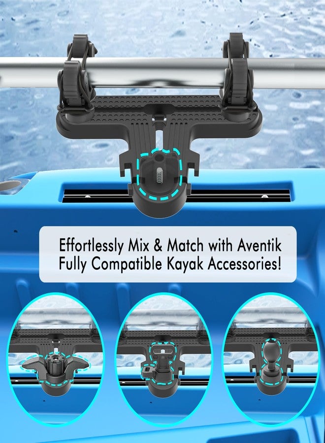 EDSRDPLT Multifunctional Kayak Paddle Holder, Space-Saving Kayak Paddle Holder, Offset Paddle Holder Kayak Track Mount, Kayak Rail Accessories for Fishing - Image 4