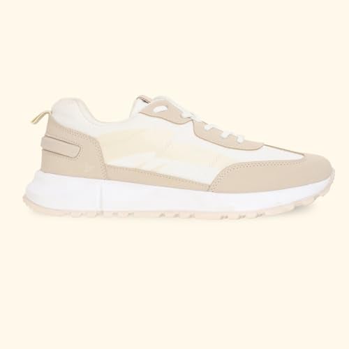 YOHO Low-Top Sneakers 1 for Women |Stylish Design | Lightweight Build | Breathable Comfort | Easy Slip-On | All-Day Support | Beige - UK 6 - Image 2