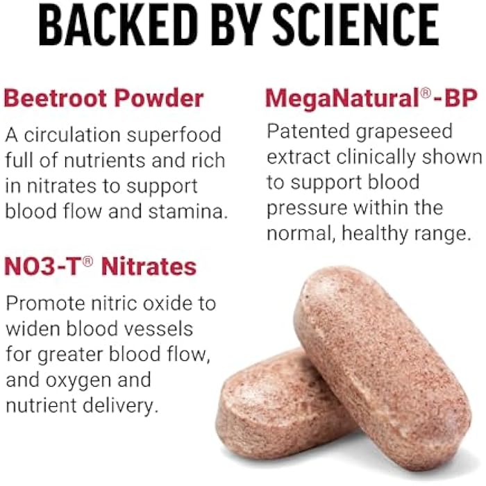 Force Factor Total Beets Blood Pressure Support with Grape Seed Extract and Non GMO Beet Root Powder for Heart Health, Circulation, & Blood Flow, 120 Count - Image 3