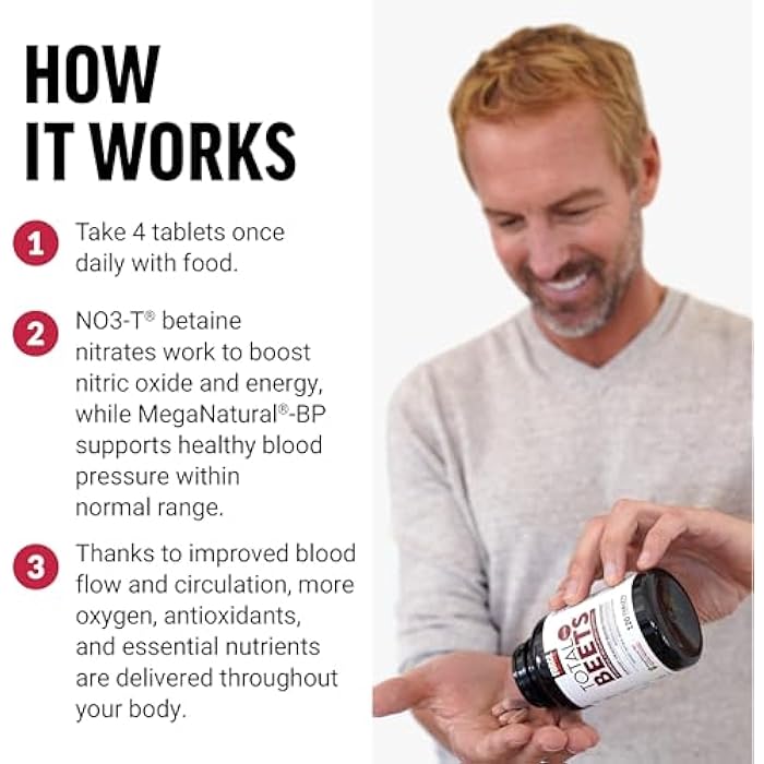Force Factor Total Beets Blood Pressure Support with Grape Seed Extract and Non GMO Beet Root Powder for Heart Health, Circulation, & Blood Flow, 120 Count - Image 4