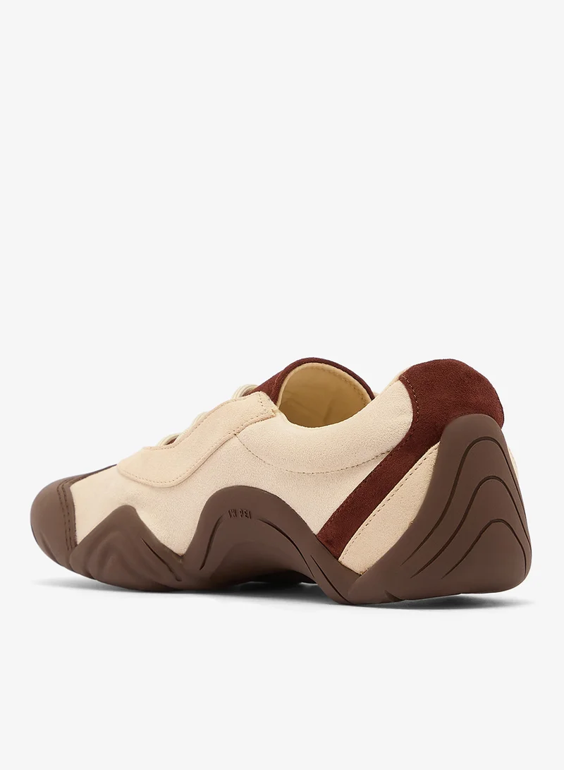 Jw Pei Light Brown Caitlin Lace up Ballerina Sneakers for Women | Best Price UAE