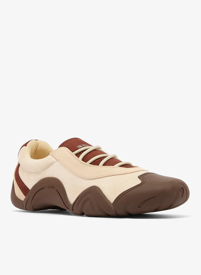 Jw Pei Light Brown Caitlin Lace up Ballerina Sneakers for Women | Best Price UAE
