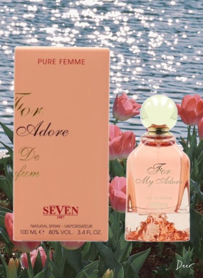 Seven 4 Pieces For My Adore Perfume 100ML - Image 2