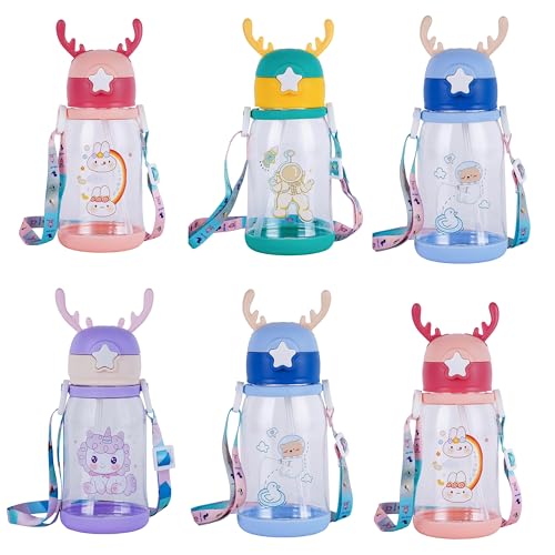 Returngifts Pack of 6 Water Bottles Sippers for Kids, Best Birthday Return Gifts for Kids Party, Return Gift Items for Boys and Girls Age 2,3,4,5,6,7 + Years Old - Image 1