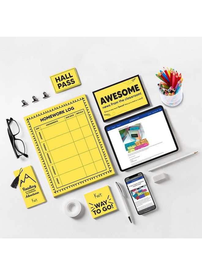 Astrobrights Punchy Pastel Cardstock 8.5" X 11" 65 Lb. Lively Lemon 100 Sheets (91785) - Image 5