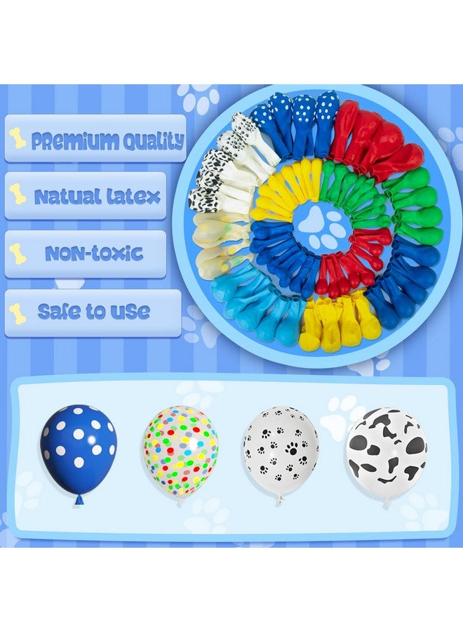 Amandir 155Pcs Paw Balloons Garland Arch Kit, Dog Bone Paw Print Foil Balloons Red Yellow Blue Green Paw Balloon For Puppy Paw Themed Boy Birthday Party Decorations Supplies - Image 3