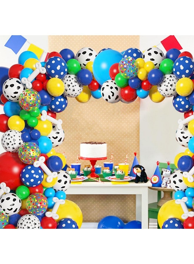 Amandir 155Pcs Paw Balloons Garland Arch Kit, Dog Bone Paw Print Foil Balloons Red Yellow Blue Green Paw Balloon For Puppy Paw Themed Boy Birthday Party Decorations Supplies - Image 5
