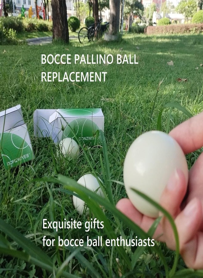 DONZWIYES 2 Pcs 57mm Tournament Quality Bocce Pallino Ball Replacement for Bocce Ball Game and Boule Game White - Image 3