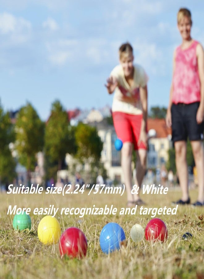 DONZWIYES 2 Pcs 57mm Tournament Quality Bocce Pallino Ball Replacement for Bocce Ball Game and Boule Game White - Image 4