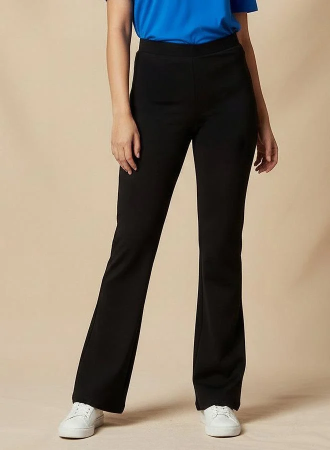 Splash FAV Basic Elasticated Waist Full Length Flared Leggings