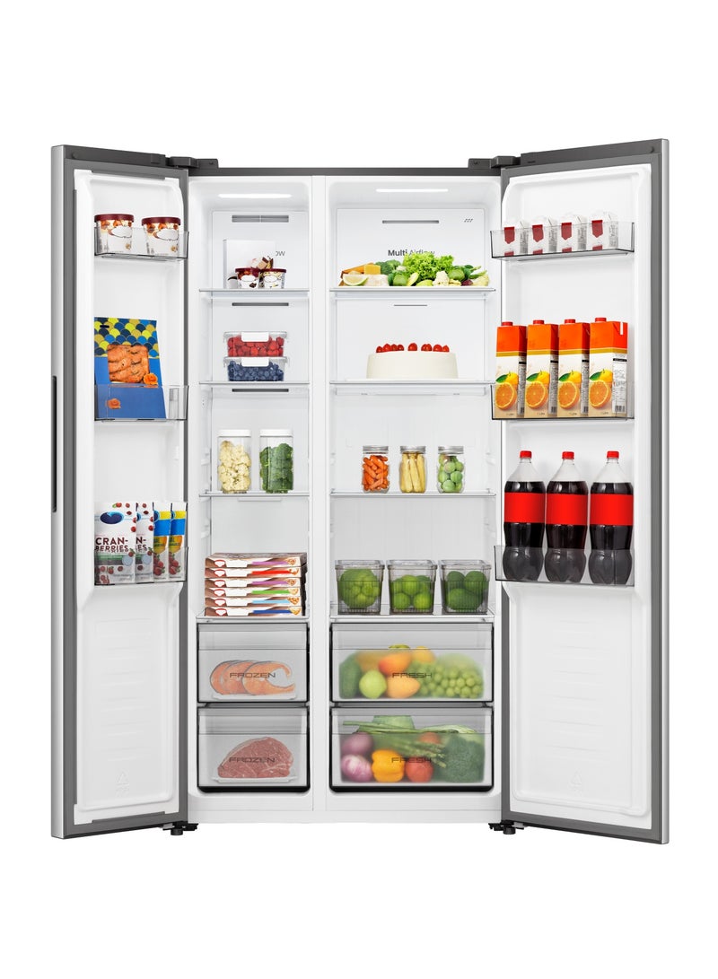 Ugine Refrigerator, Side By Side, 531 L, 18.69 Cu.Ft, Inverter, Dark Inox - UGRSBSH531INV - Image 4