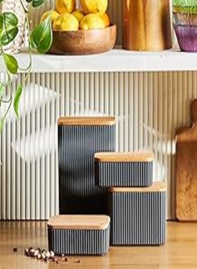 Karaca | Massimo Set of 4 Storage Containers Anthracite