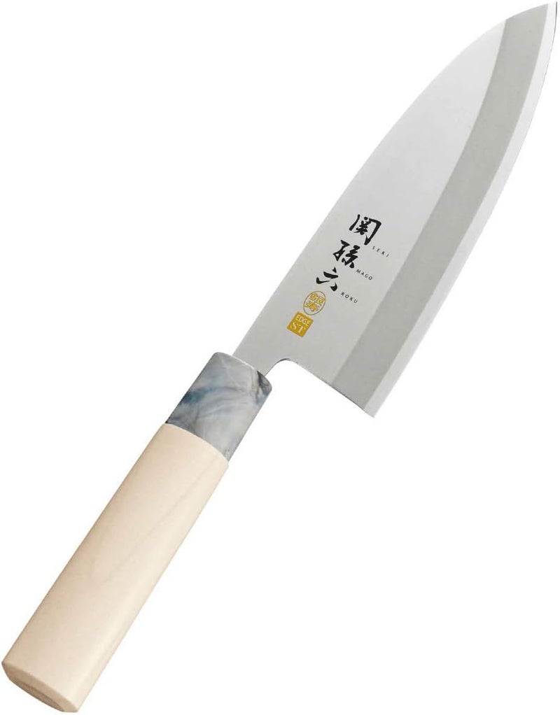 KAI Corporation AK5063 Deba Knife Seki Magoroku Ginju, Stainless Steel, 6.5 inches (165 mm), Made in Japan - Image 1