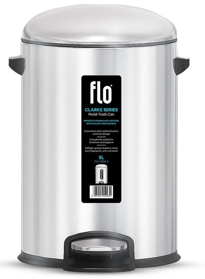 Dustbin - clarke  matt steel 5l