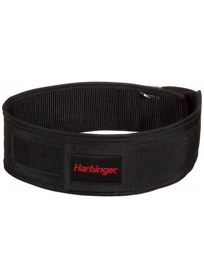 Harbinger 360906 4-Inch Nylon Weightlifting Belt, Large , Black - Image 1