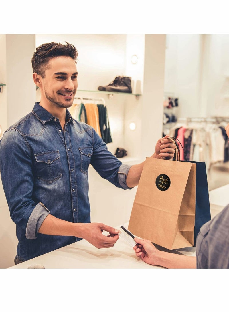 NIBEMINENT Thank You Stickers, 3 Rolls Labels Seals for Supporting My Small Business Stickers Roll, Round Kraft Purchase with Gold Foil - Image 2