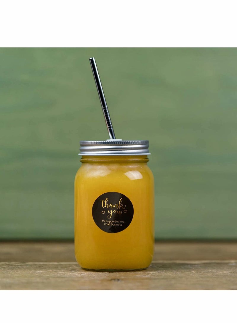 NIBEMINENT Thank You Stickers, 3 Rolls Labels Seals for Supporting My Small Business Stickers Roll, Round Kraft Purchase with Gold Foil - Image 4