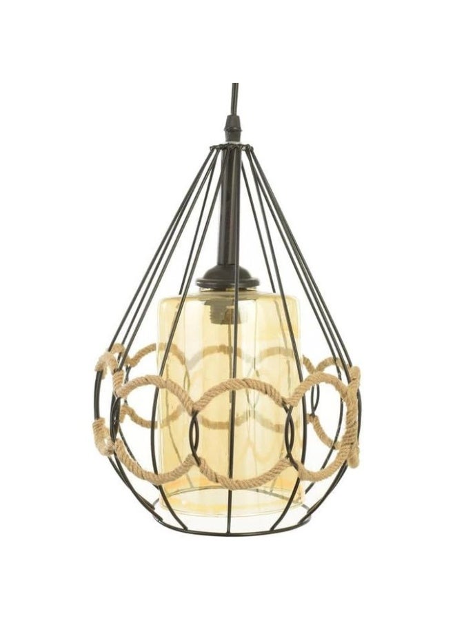 Metal and rope ring ball design chandelier - Code R1001 - Image 2