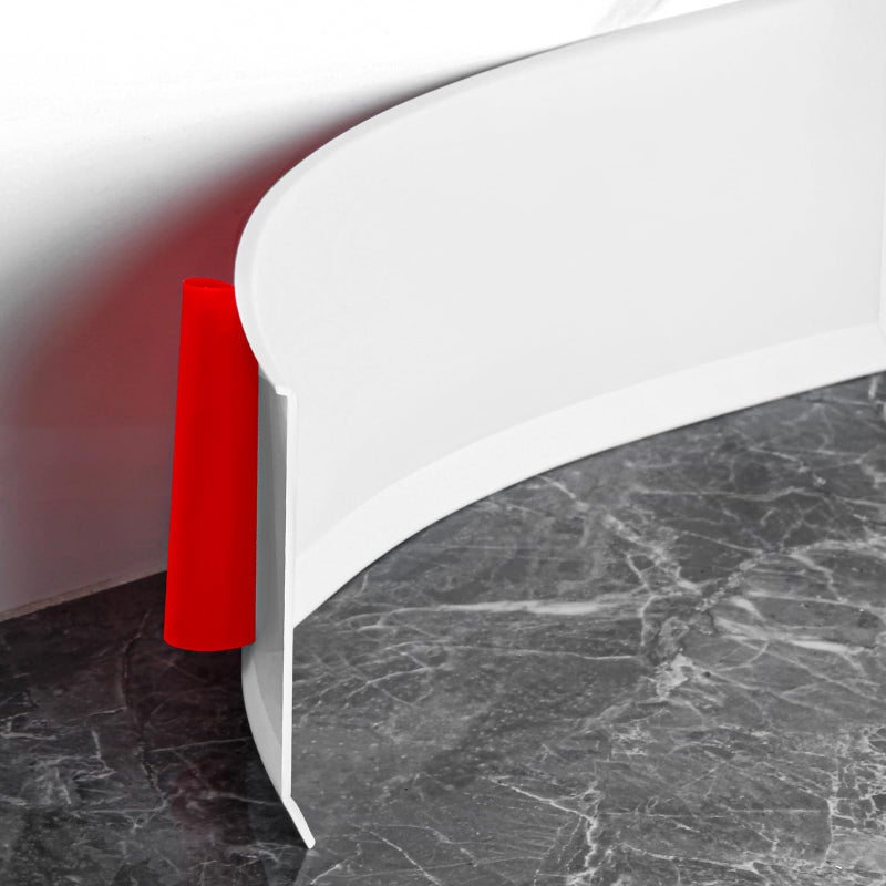 Heonay Flexible Baseboard Molding Trim 4 Inch Self-Adhesive Vinyl Wall Base Peel and Stick Cove Base Rubber Wall Baseboard Moulding Trim (20Ft, White) - Image 1