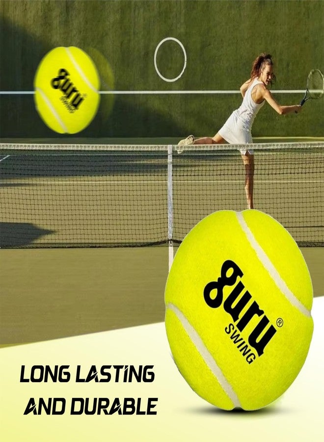 GURU Lawn Tennis Ball, Light Weight Swing Cricket Ball (Yellow, 58g, Pack of 3) - Image 4