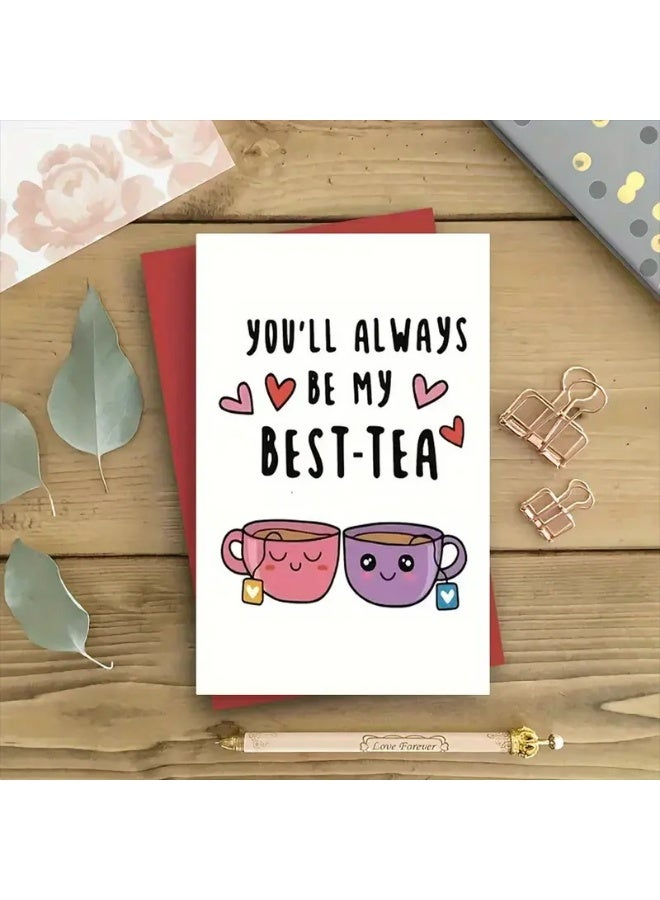 Kandid Birthday Greeting Card with Envelope, Design Print (Best-Tea Card) - Image 3