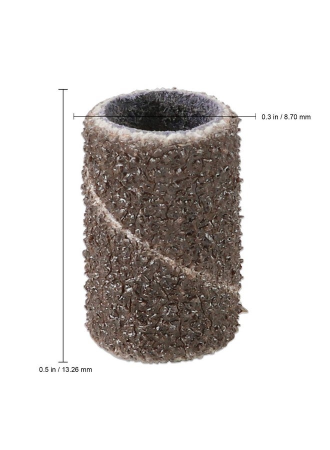 بانا 100 قطعة من أربطة صنفرة الأظافر الاحترافية لتقليم الأظافر مناسبة تمامًا لقم مثقاب الأظافر للأظافر الأكريليك (80 حبيبة بنية) - Image 2