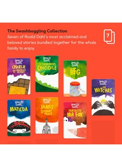 يوتو مجموعة Swashboggling من تأليف Roald Dahl - 7 بطاقات صوتية للأطفال للاستخدام ومشغل صوت صغير متعدد الإمكانات، للاستماع بدون شاشة مع وقت لعب ممتع وقصص وقت النوم والسفر، للأعمار من 7 سنوات فما فوق  - Image 2
