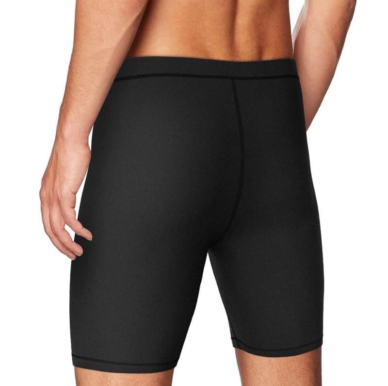 CompressionZ Menâ€™s Compression Shorts Workout & Training | Performance Spandex Baselayer Athletic Gym, Running, Rowing Underwear 8" Tech Elite Black 2X-Large - Image 2