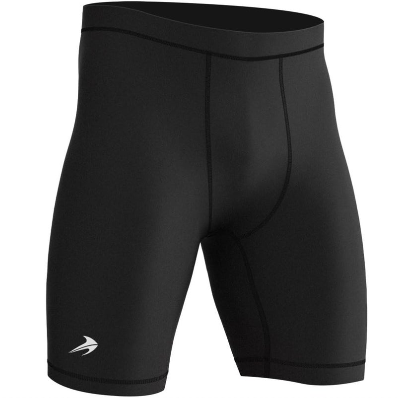 CompressionZ Menâ€™s Compression Shorts Workout & Training | Performance Spandex Baselayer Athletic Gym, Running, Rowing Underwear 8" Tech Elite Black 2X-Large - Image 1