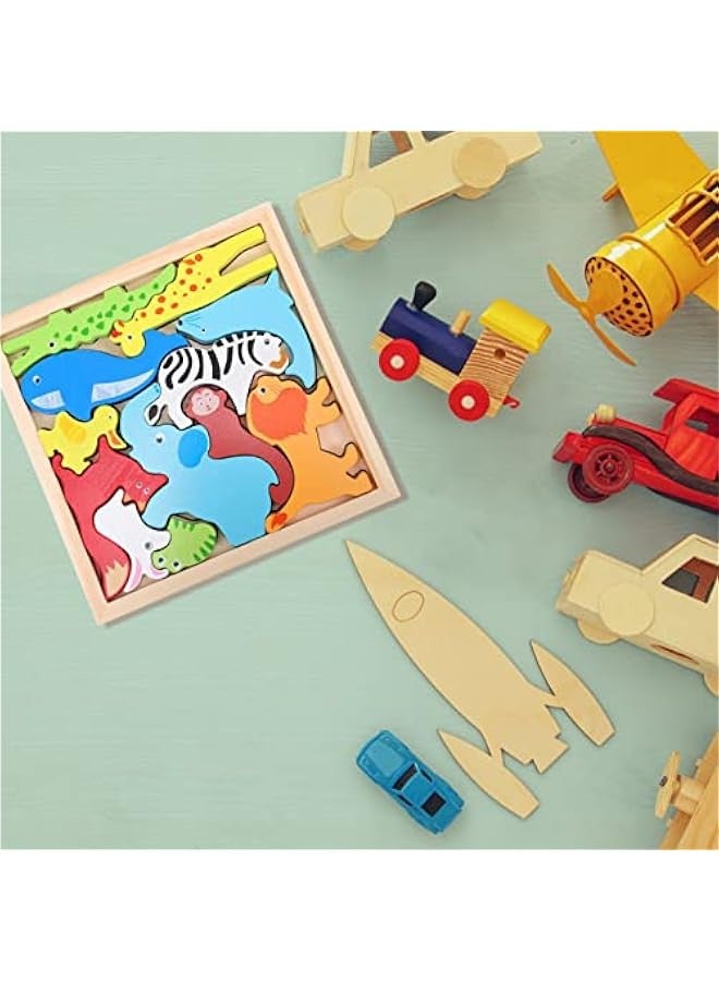 2 Sets Animal Three-Dimensional Puzzle Matching Puzzle for Kids Stereo Puzzle Toy Wooden Puzzle Board 3D Animals Puzzle Toy Wood Jigsaw Wood Animals Puzzle Toy Jigsaw Toy - Image 3
