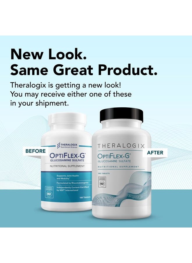 Theralogix OptiFlex-G Glucosamine Sulfate - 90-Day Supply - Joint Support Supplement - Supports Joint Health for Men & Women - Glucosamine Joint Supplement - NSF Certified - 180 Tablets  - Image 3