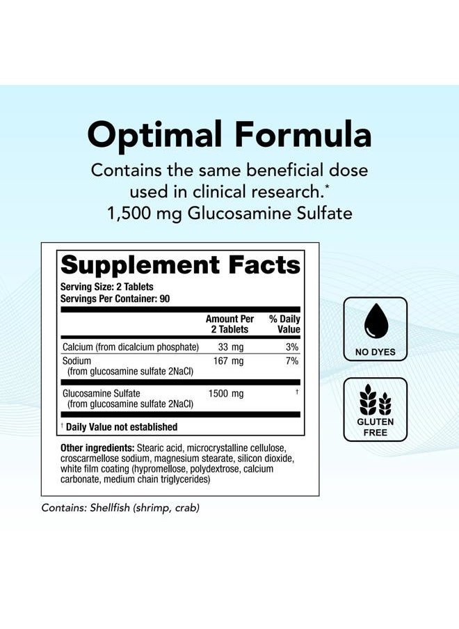 Theralogix OptiFlex-G Glucosamine Sulfate - 90-Day Supply - Joint Support Supplement - Supports Joint Health for Men & Women - Glucosamine Joint Supplement - NSF Certified - 180 Tablets  - Image 2