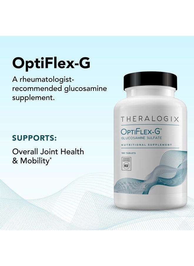 Theralogix OptiFlex-G Glucosamine Sulfate - 90-Day Supply - Joint Support Supplement - Supports Joint Health for Men & Women - Glucosamine Joint Supplement - NSF Certified - 180 Tablets  - Image 5