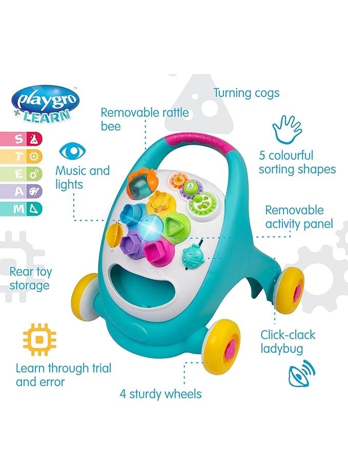playgro عربة المشي الاستكشافية الحسية من بلايجروا مع الموسيقى والأضواء PG6388395 - Image 4