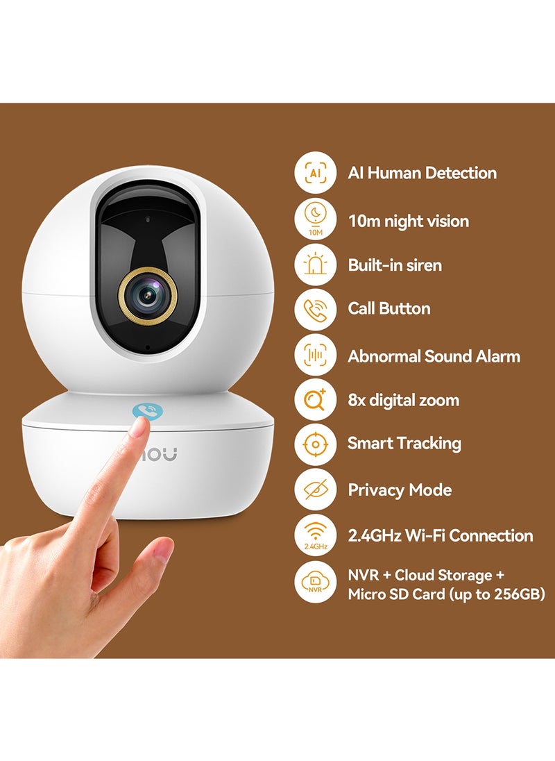 ايمو كاميرا أمان WiFi داخلية 3K (5 ميجابكسل) كاميرا 360 درجة هاتف ذكي متصل بلمسة واحدة، اكتشاف الأشخاص  - Image 2