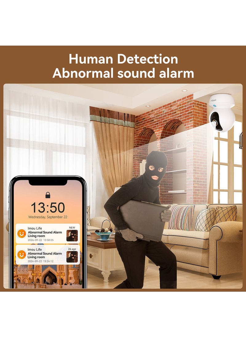 ايمو كاميرا أمان WiFi داخلية 3K (5 ميجابكسل) كاميرا 360 درجة هاتف ذكي متصل بلمسة واحدة، اكتشاف الأشخاص  - Image 5