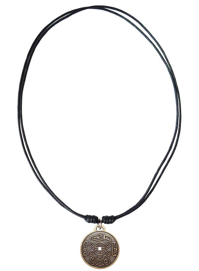 Bijoux De Ja تعويذة جذب الثروة والحظ الجيد عملة ميدالية قلادة بحبل قابل للتعديل 16" - Image 2