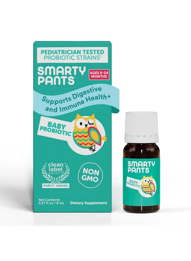 SmartyPants SmartyPants Baby Probiotic Drops: Probiotics for Digestive Health and Immune Support Supplement, for Infants 0-24 Months, Vegan, Gluten Free, Pediatrician Tested (30 Day Supply) - Image 1